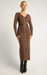 THE ARDEN KNIT BUTTON DRESS